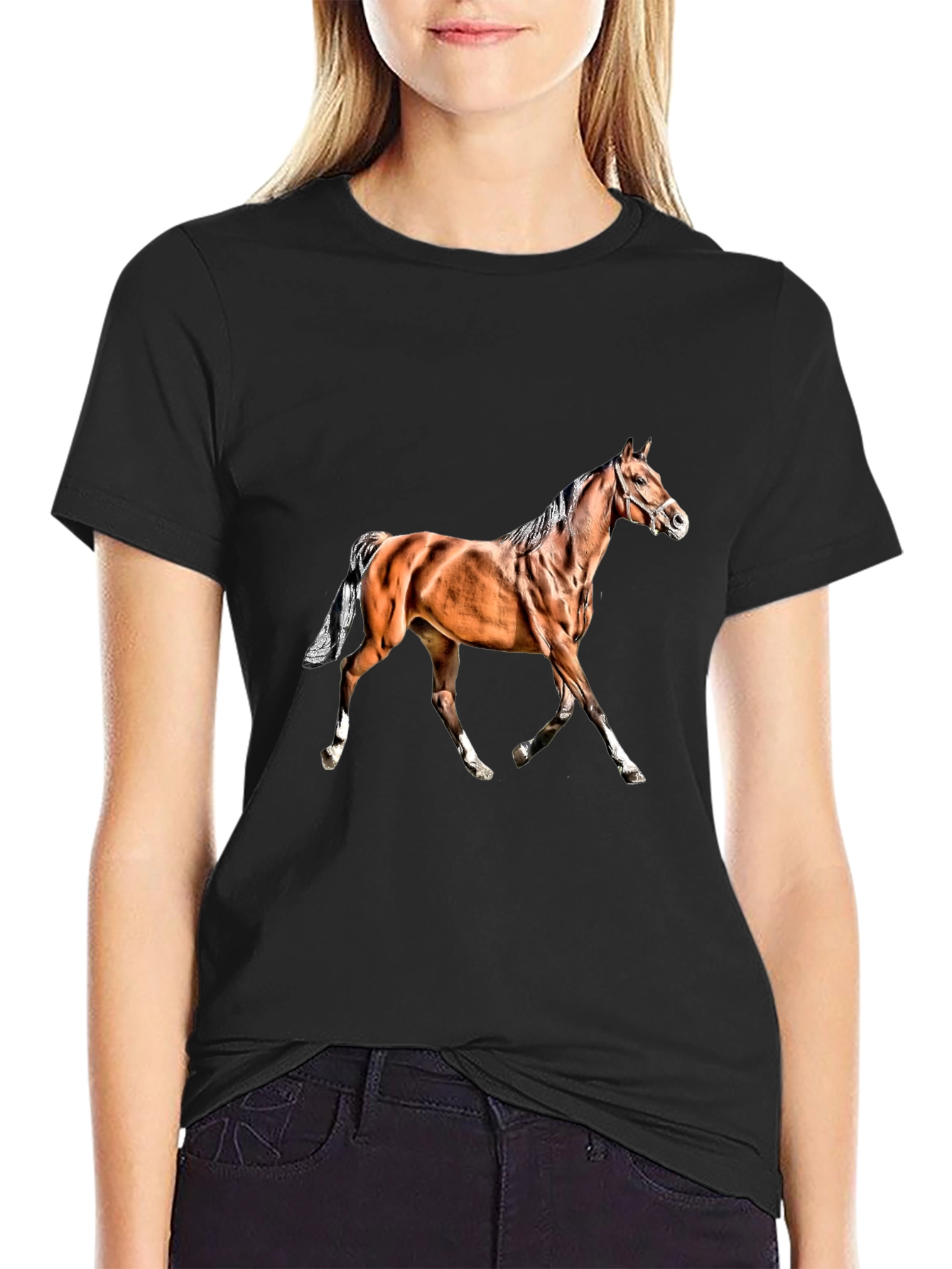 Horse Graphic Black T-Shirt