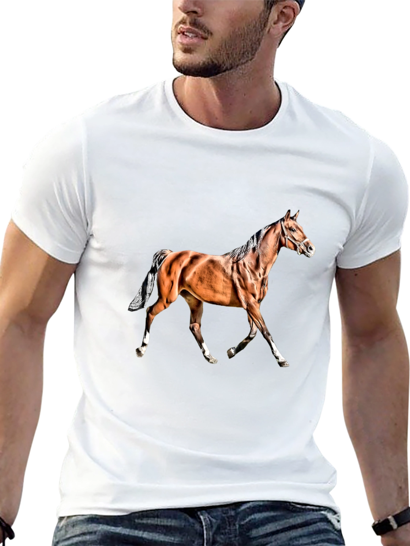 Horse Graphic Black T-Shirt