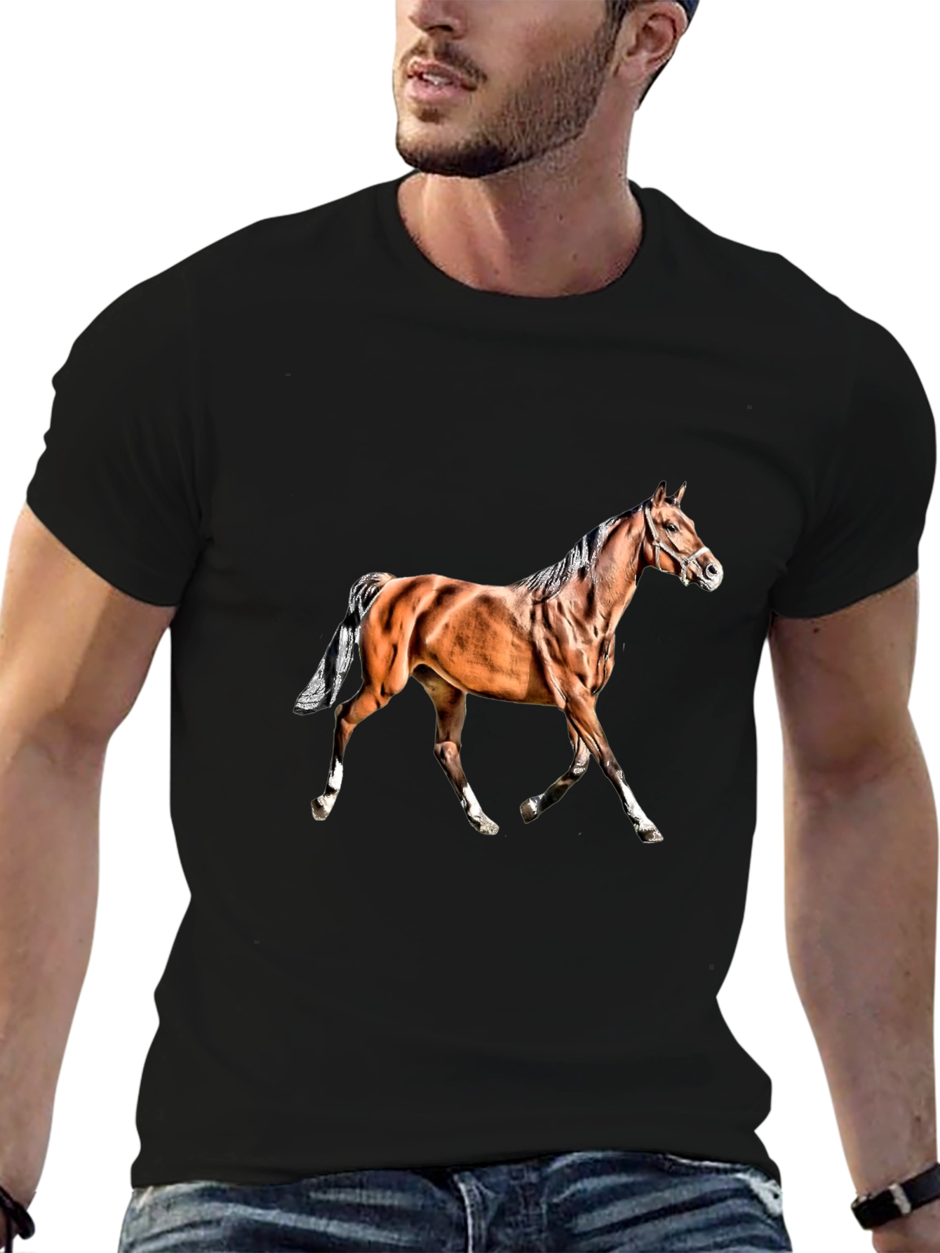 Horse Graphic Black T-Shirt