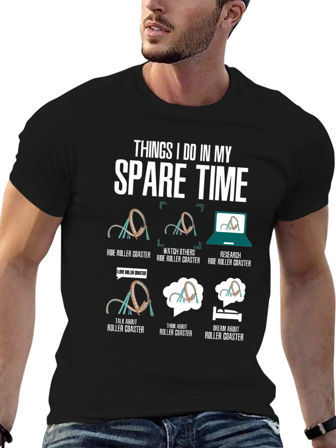 Roller Coaster Spare Time T-Shirt