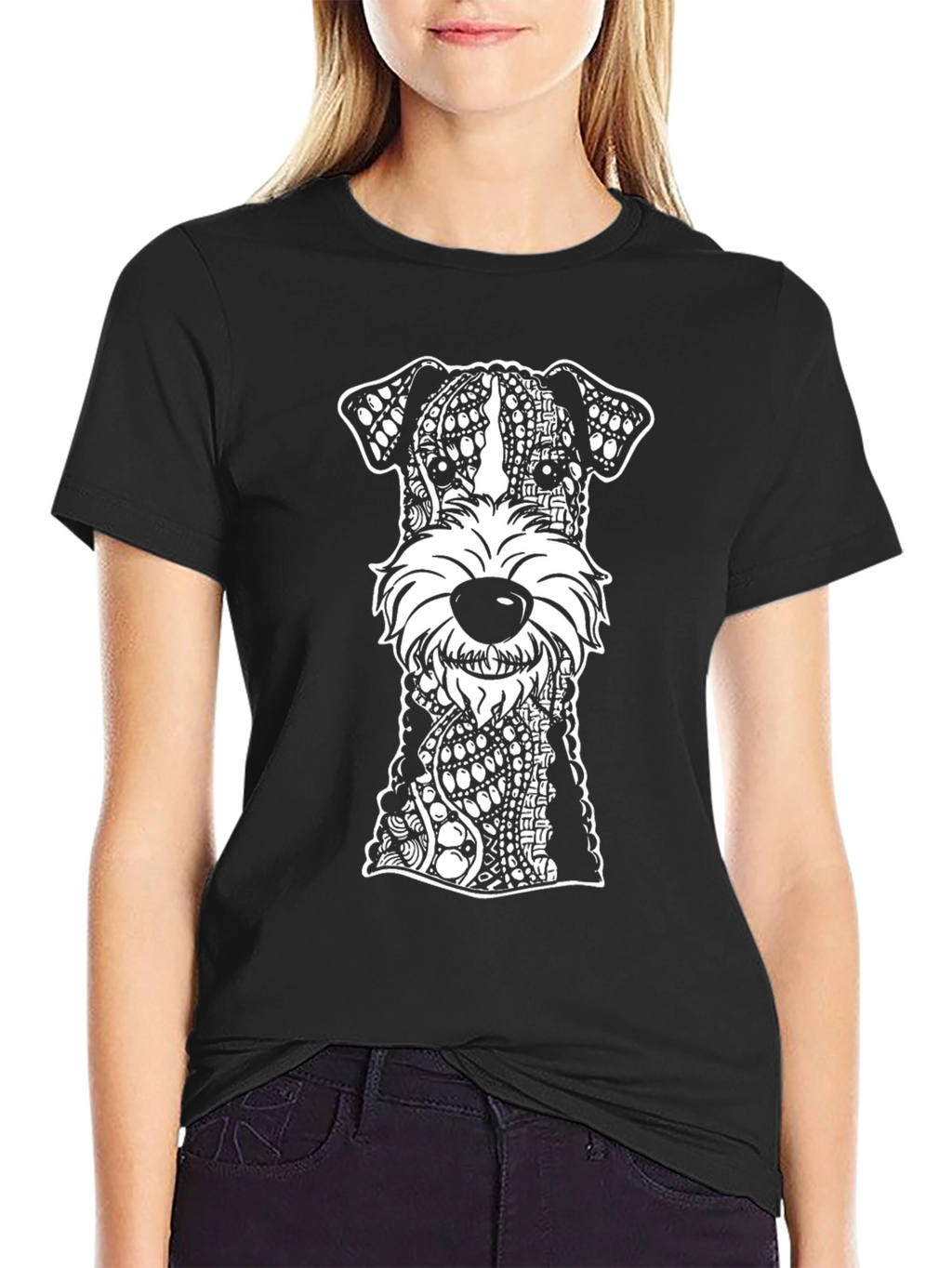 Dog Breed Mandala Black T-Shirt