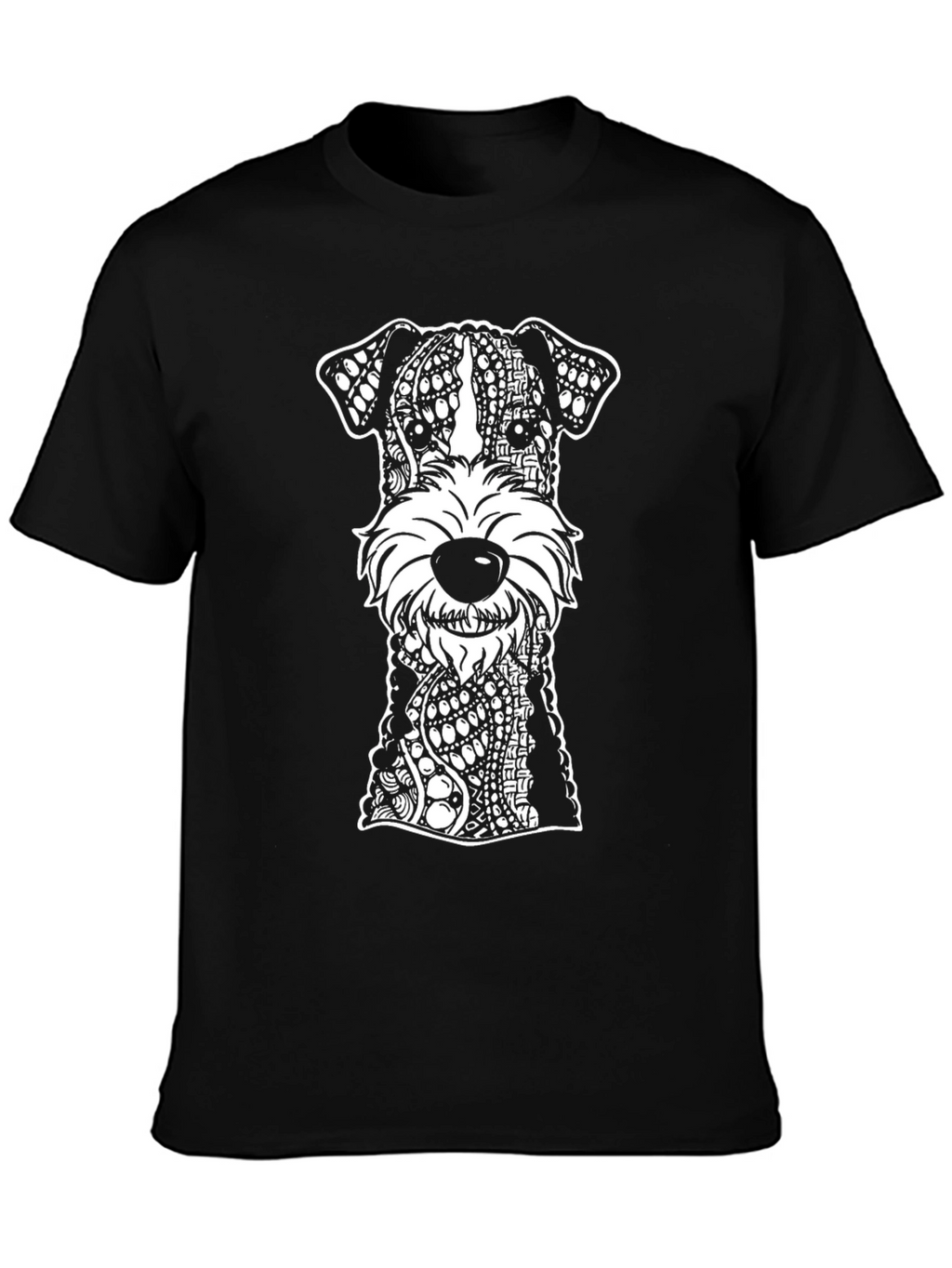 Dog Breed Mandala Black T-Shirt