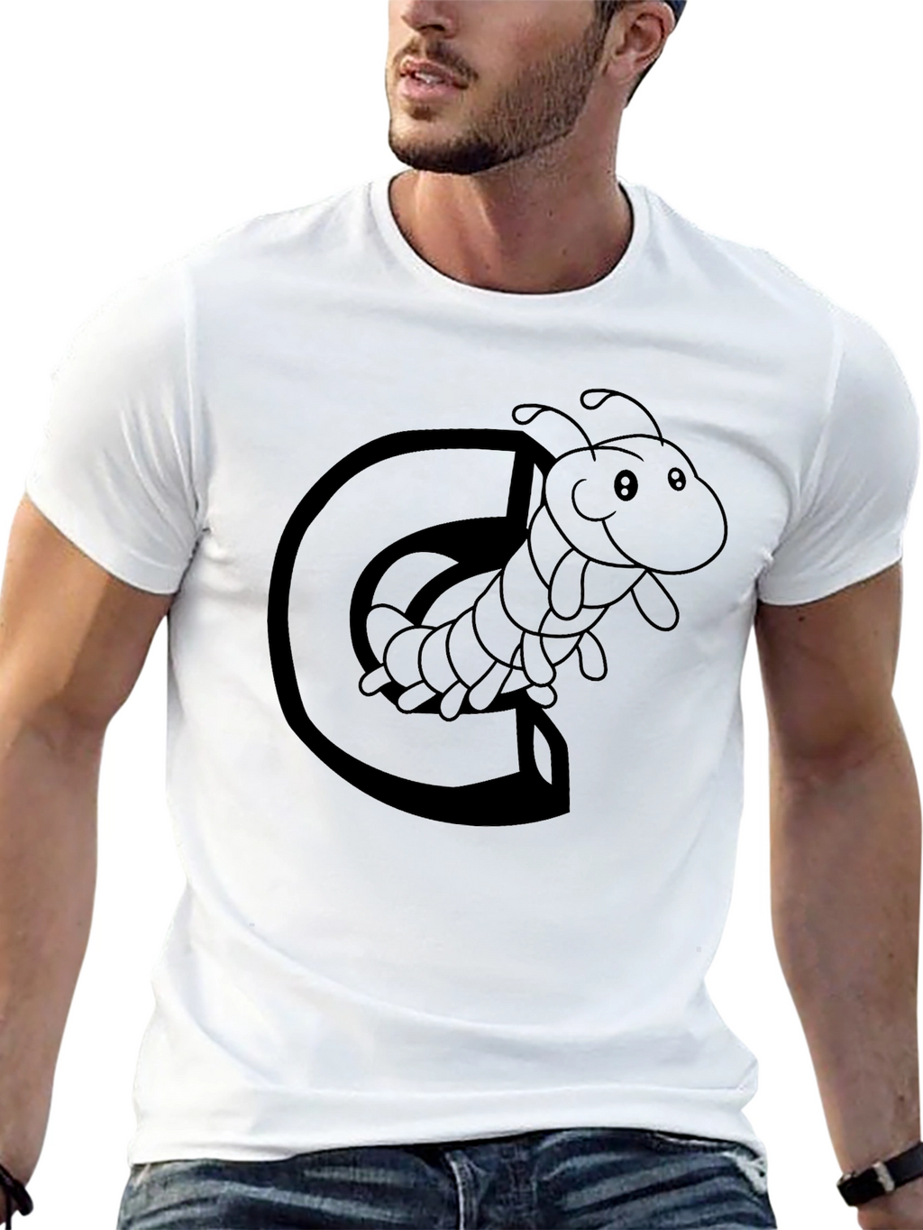 Caterpillar Letter C Black T-Shirt