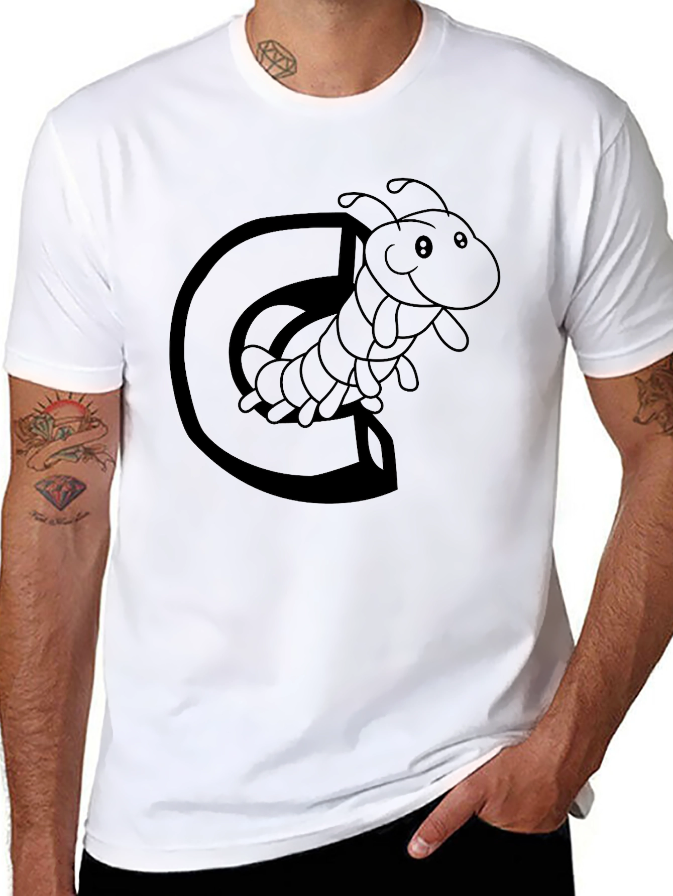Caterpillar Letter C Black T-Shirt