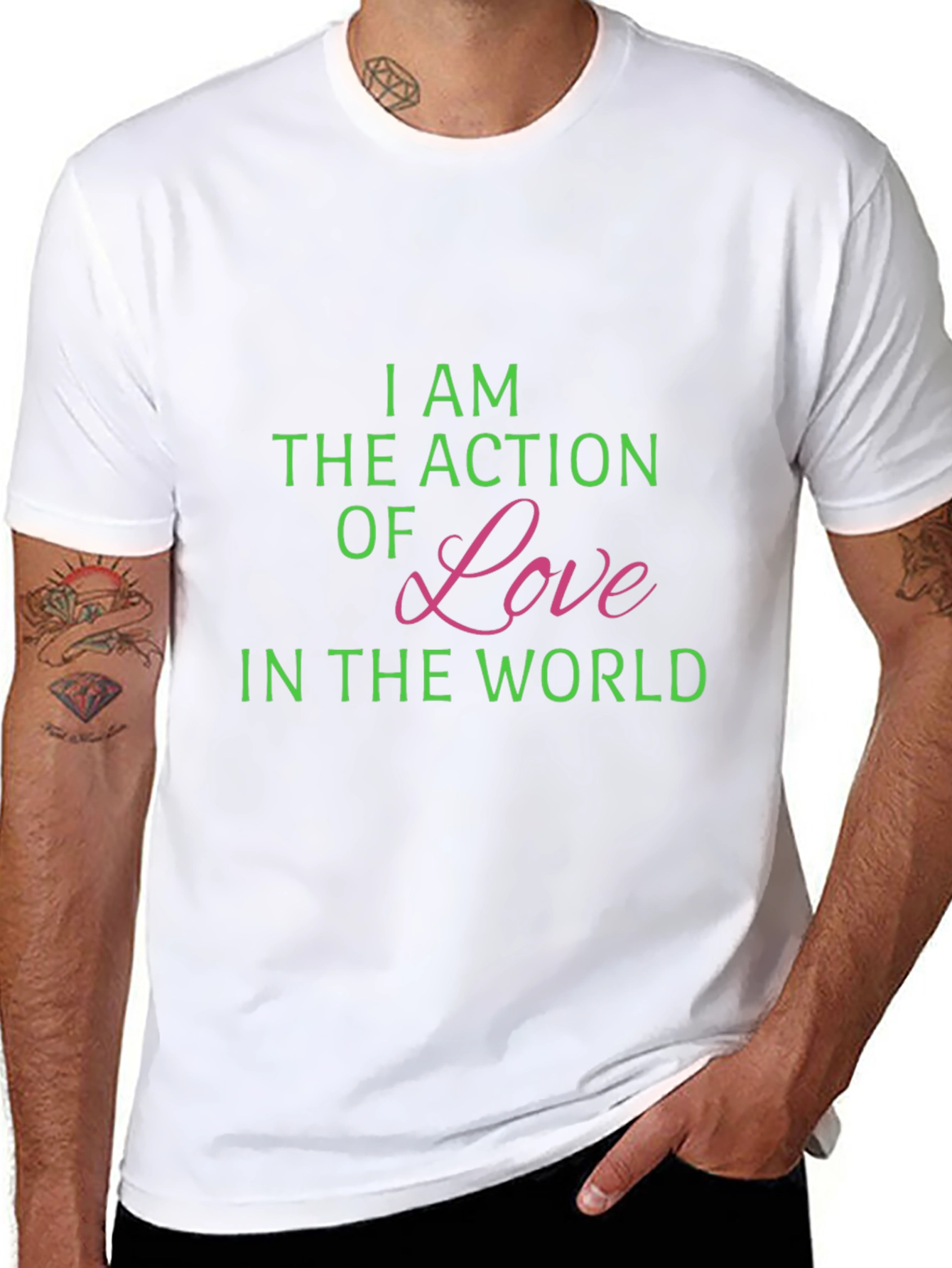 Action of Love Black T-Shirt