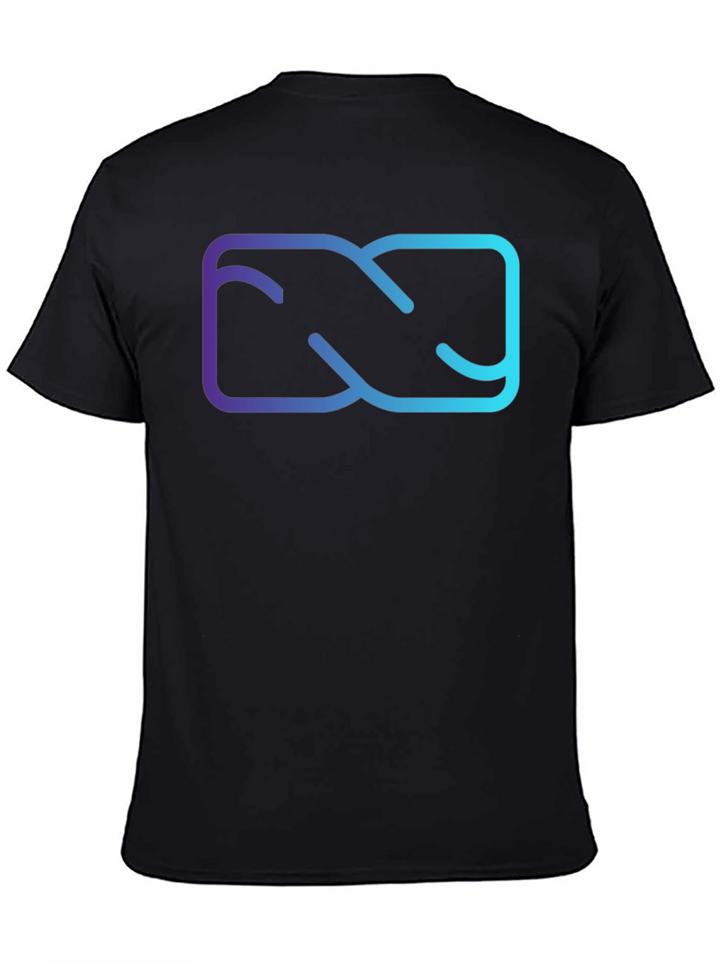 Abstract Gradient Graphic Black T-Shirt