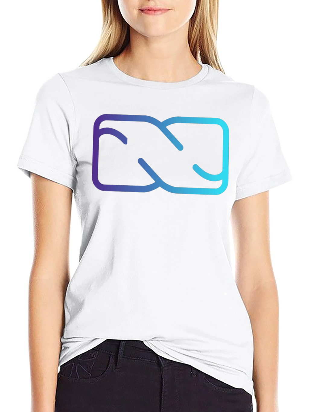 Abstract Gradient Graphic Black T-Shirt