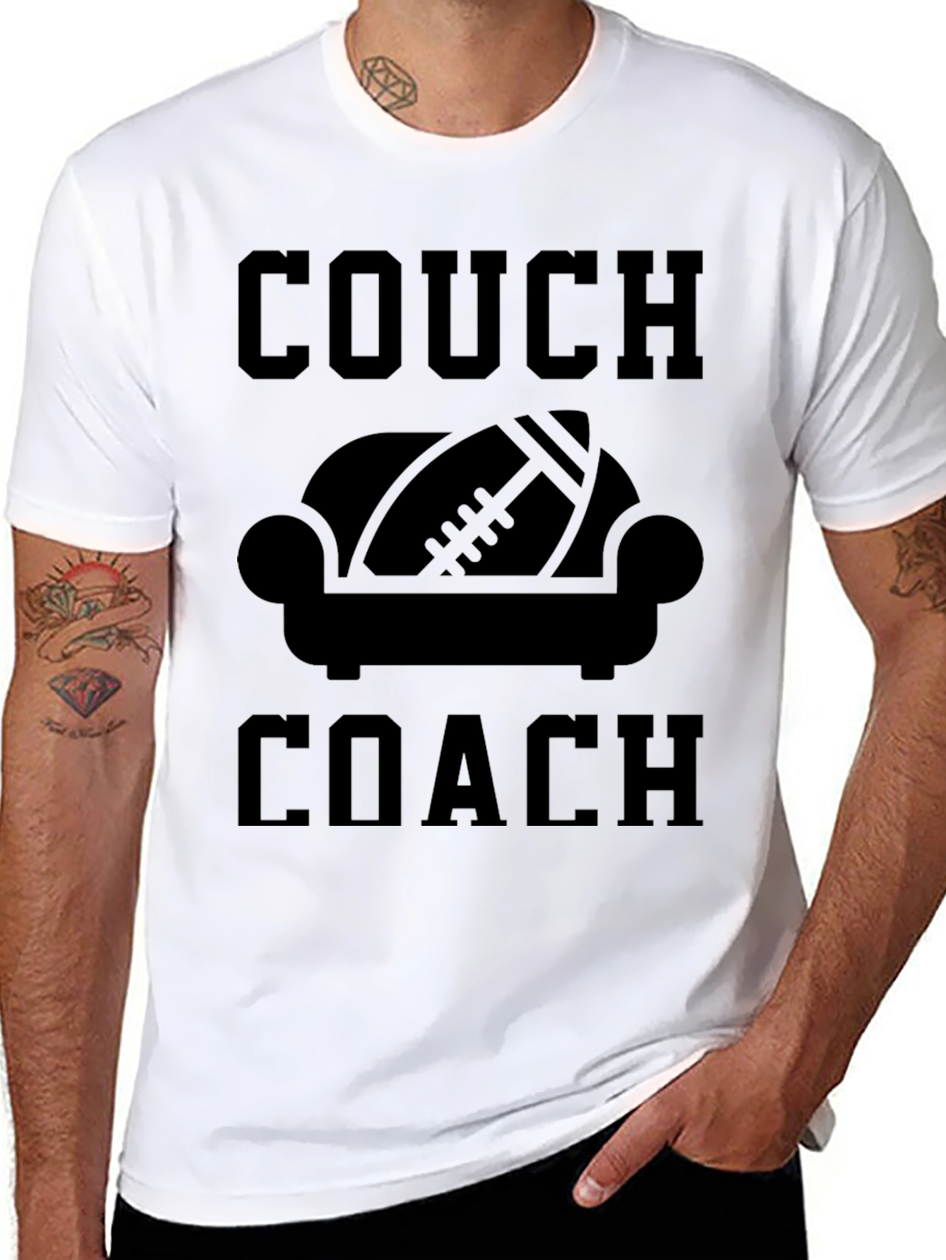 Couch Coach Graphic Tee - Football Fan Apparel