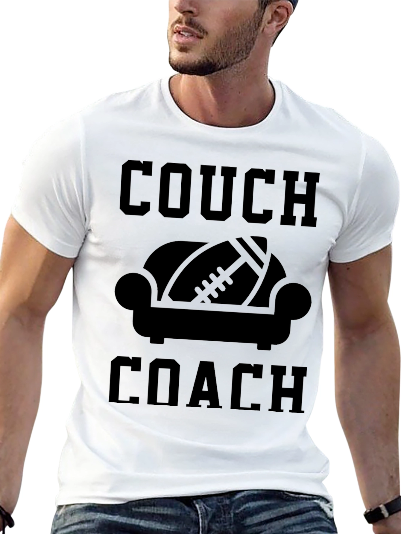 Couch Coach Graphic Tee - Football Fan Apparel