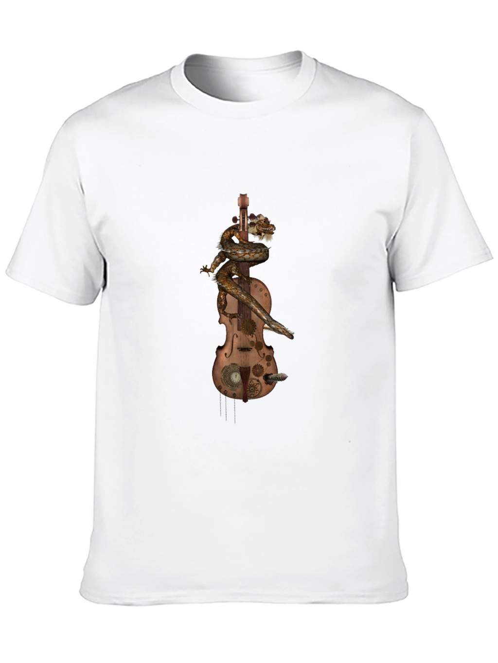 Steampunk Dragon Violin Graphic Tee