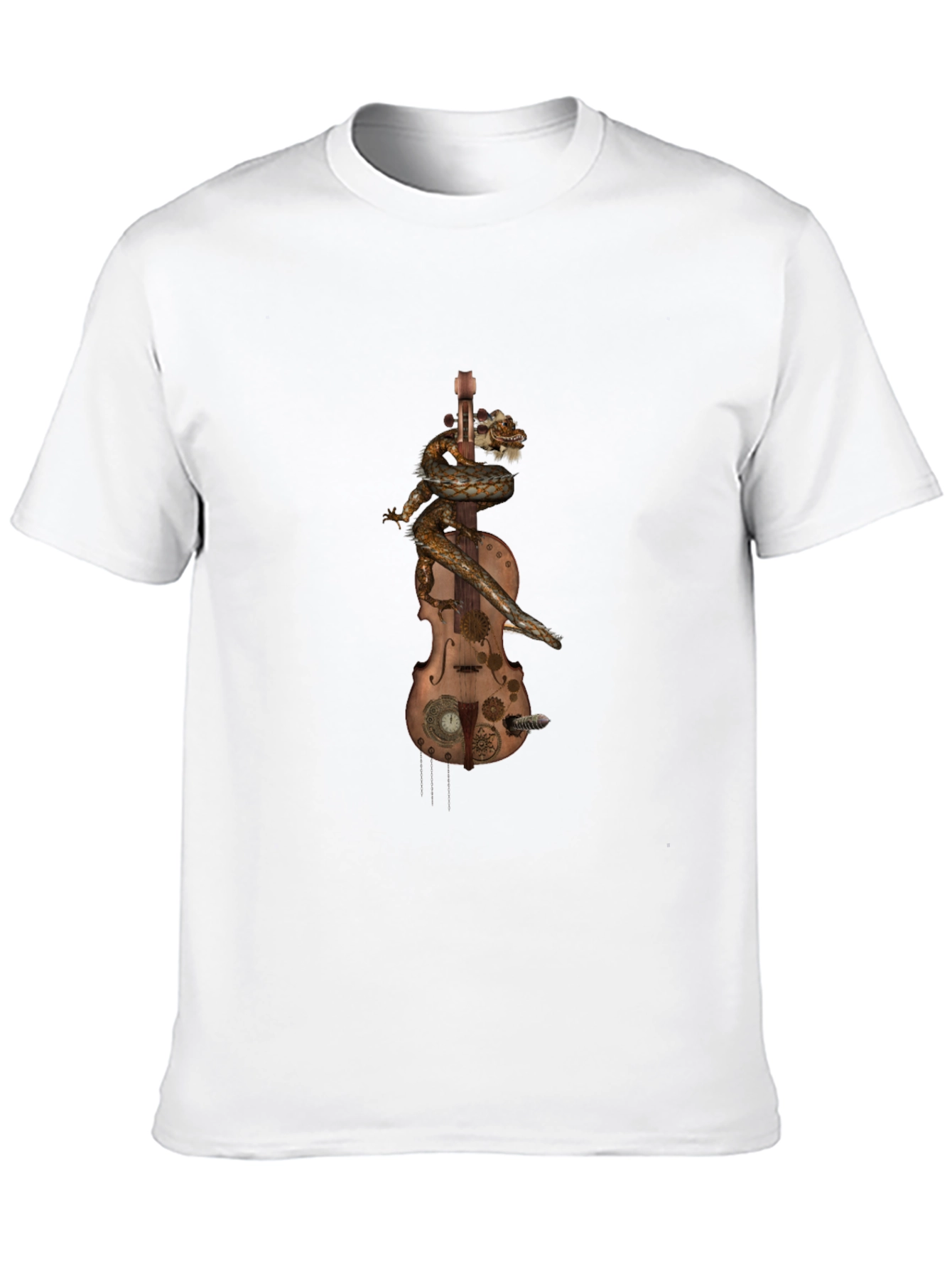 Steampunk Dragon Violin Graphic Tee