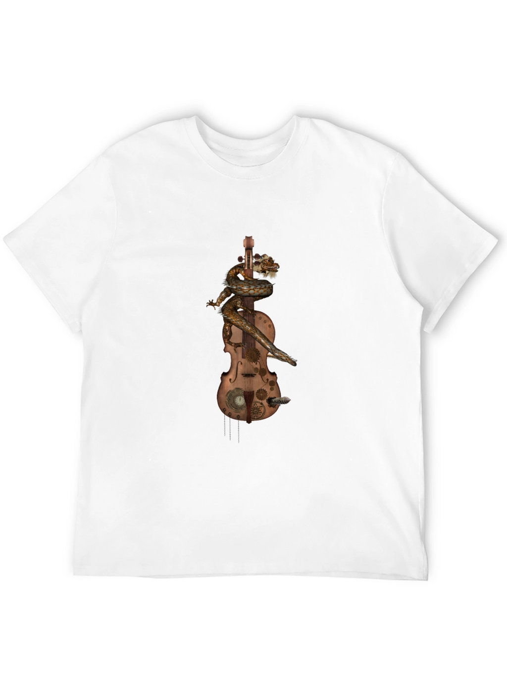 Steampunk Dragon Violin Graphic Tee