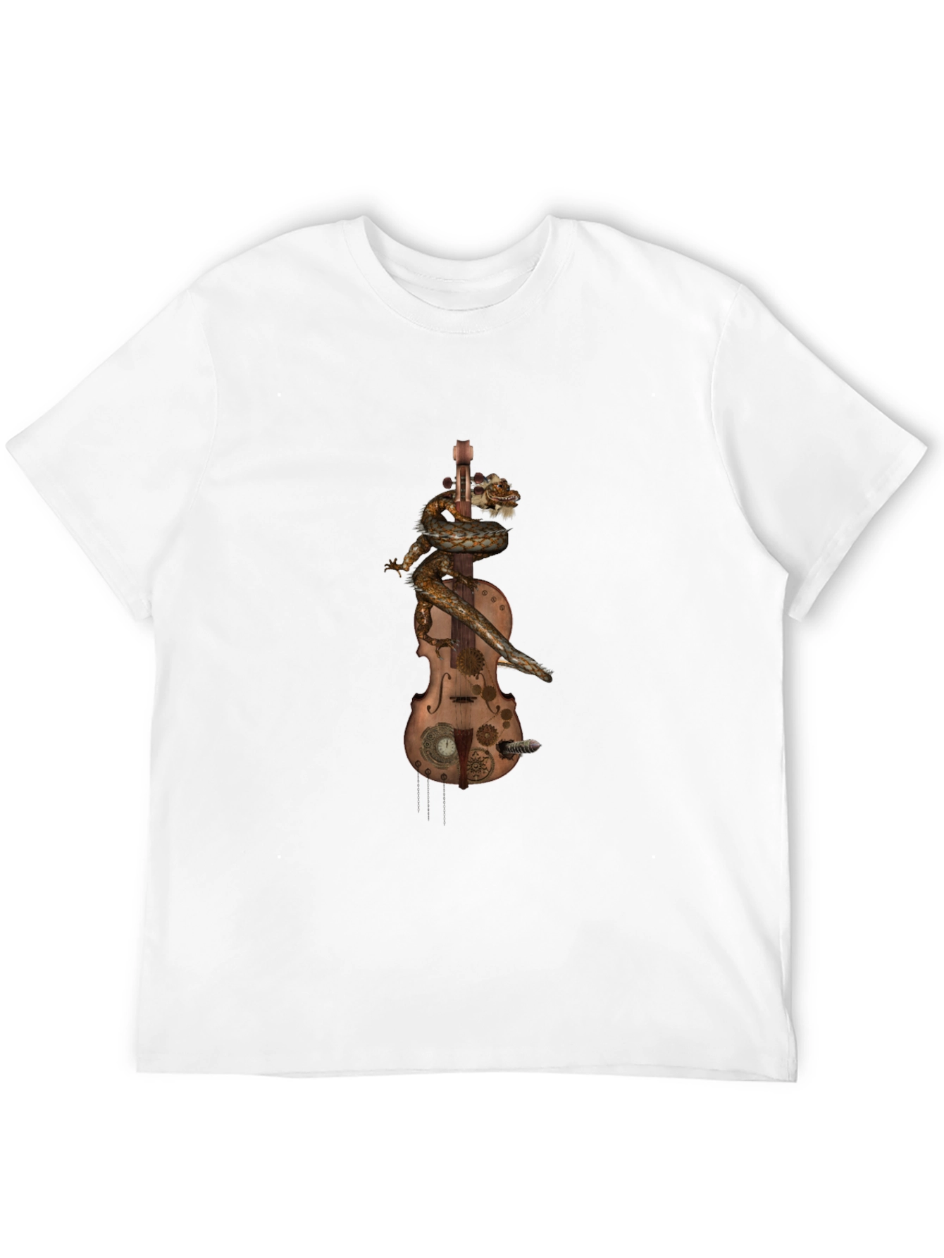 Steampunk Dragon Violin Graphic Tee