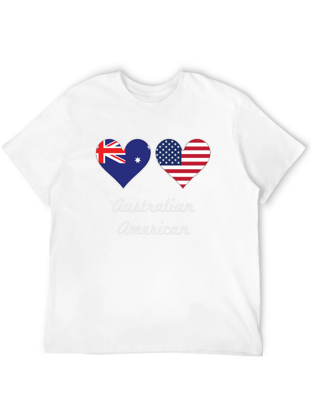 Australian American Flag Heart T-Shirt