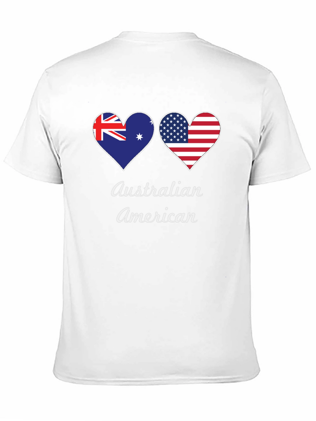 Australian American Flag Heart T-Shirt