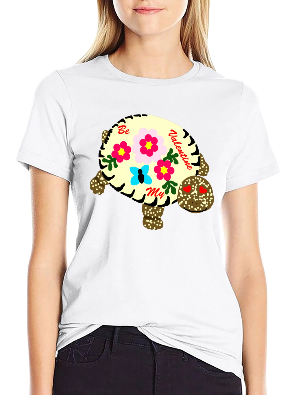 Valentine Turtle Graphic T-Shirt
