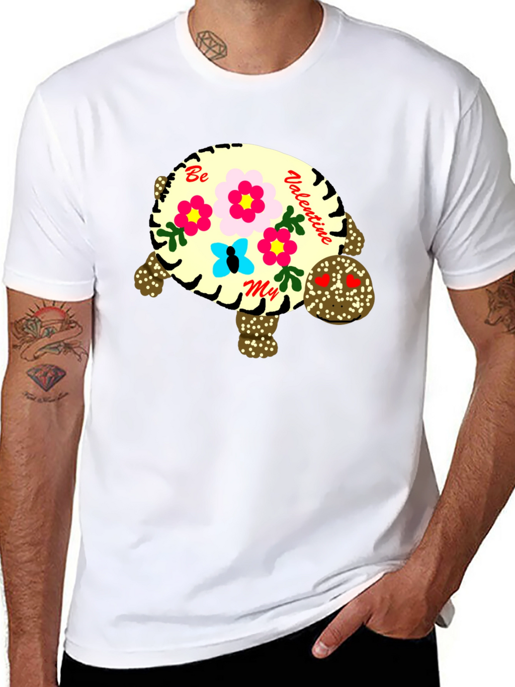 Valentine Turtle Graphic T-Shirt