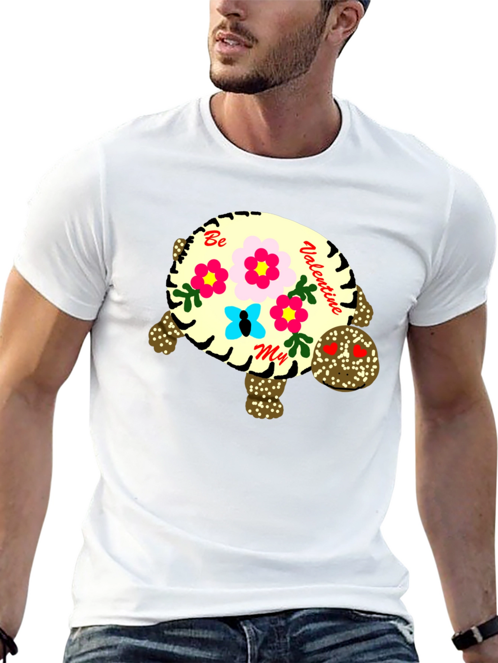 Valentine Turtle Graphic T-Shirt