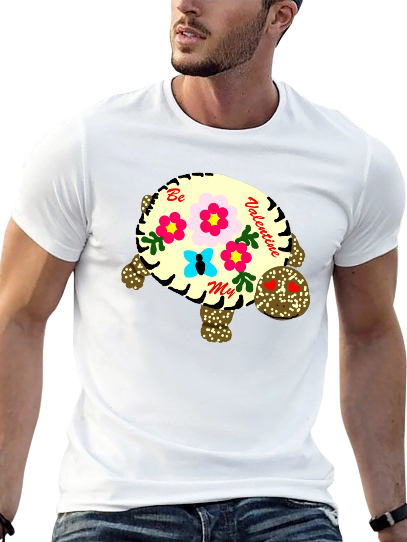 Valentine Turtle Graphic T-Shirt