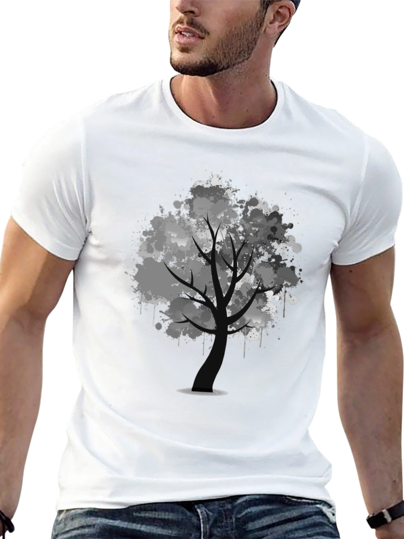 Abstract Tree Black T-Shirt