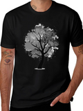 Abstract Tree Black T-Shirt