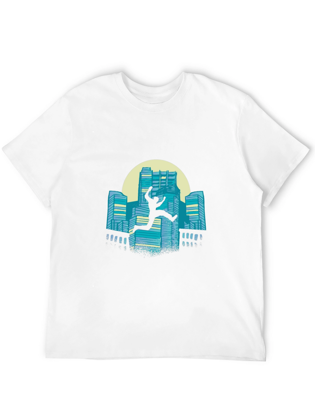 Urban Leap Graphic Tee - Black Cotton T-Shirt