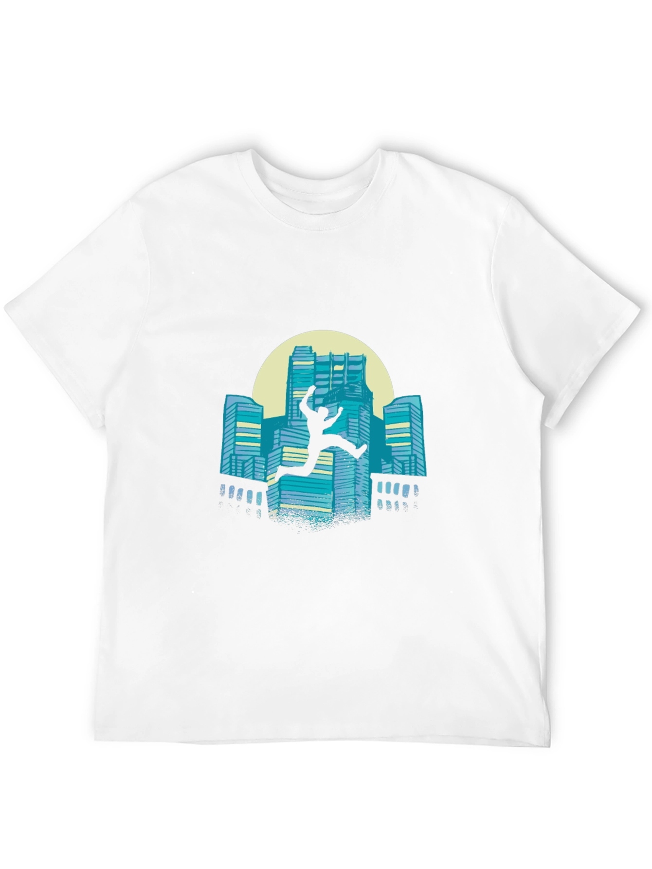 Urban Leap Graphic Tee - Black Cotton T-Shirt