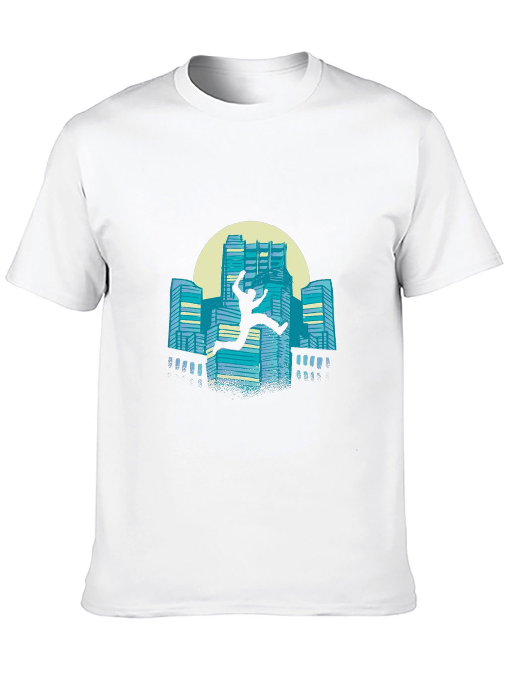Urban Leap Graphic Tee - Black Cotton T-Shirt