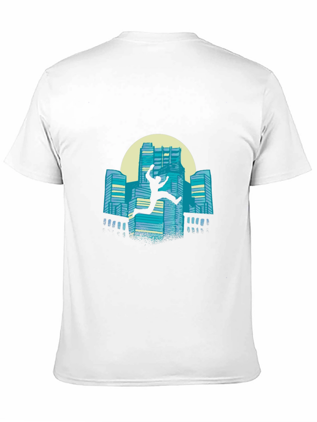 Urban Leap Graphic Tee - Black Cotton T-Shirt