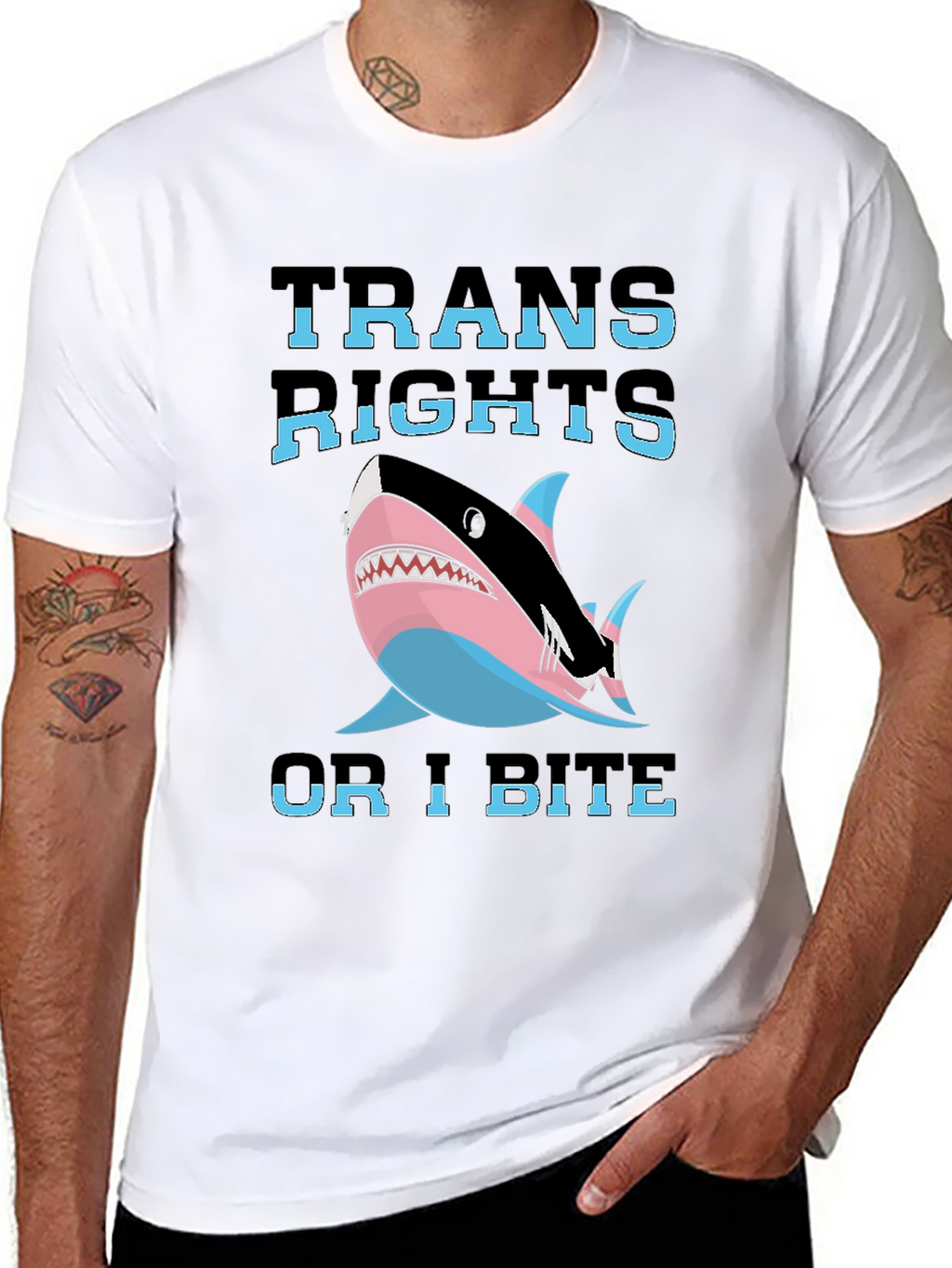 Trans Rights Shark Tee