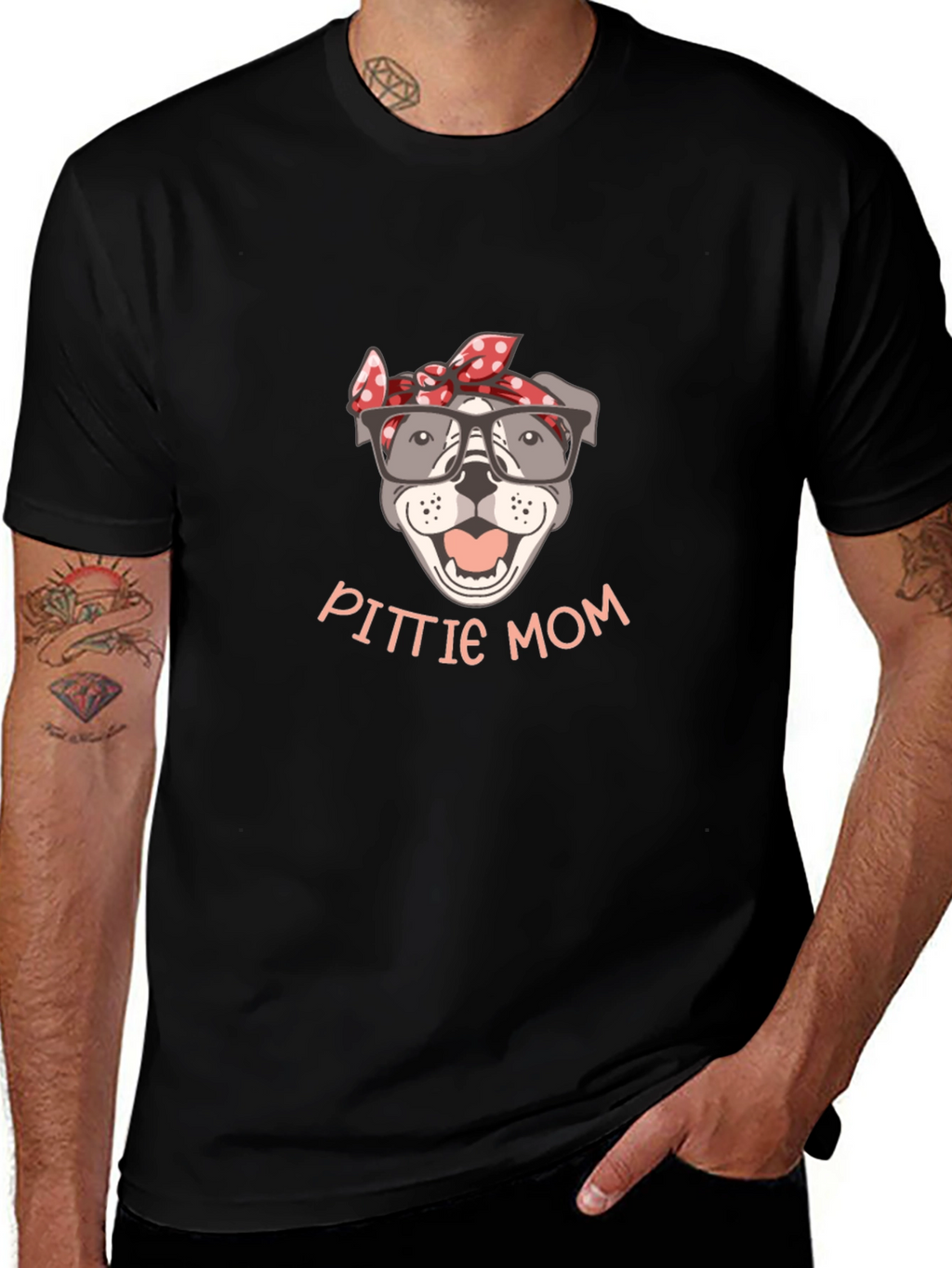 PITTIE MOM T-Shirt - Dog Lover Tee