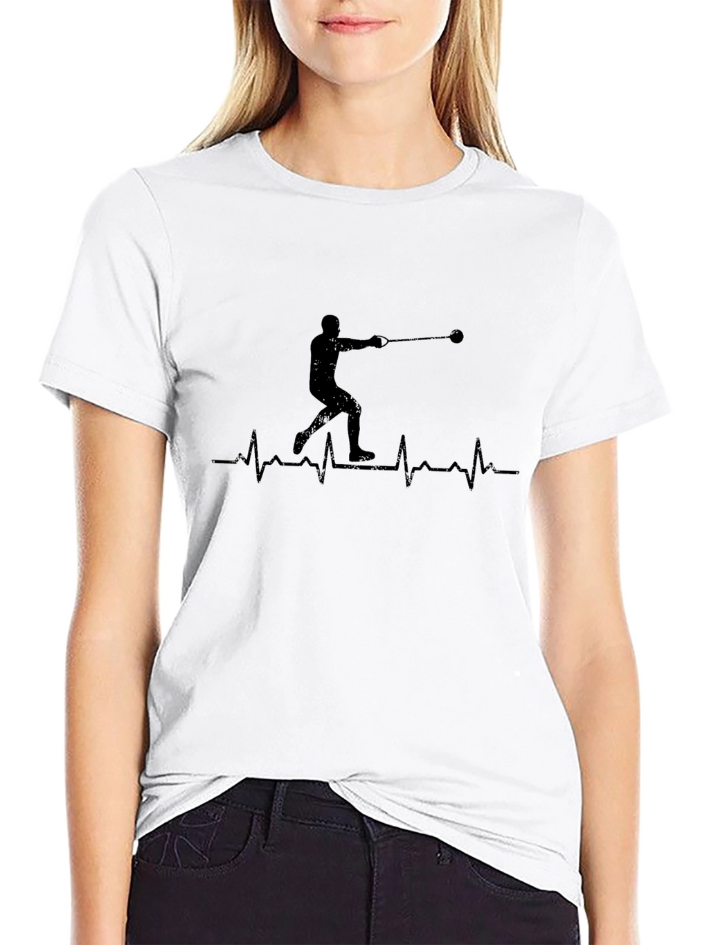 Hammer Throw Heartbeat Black T-Shirt