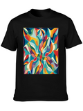 Retro Abstract Graphic Print Tee - Bold Style