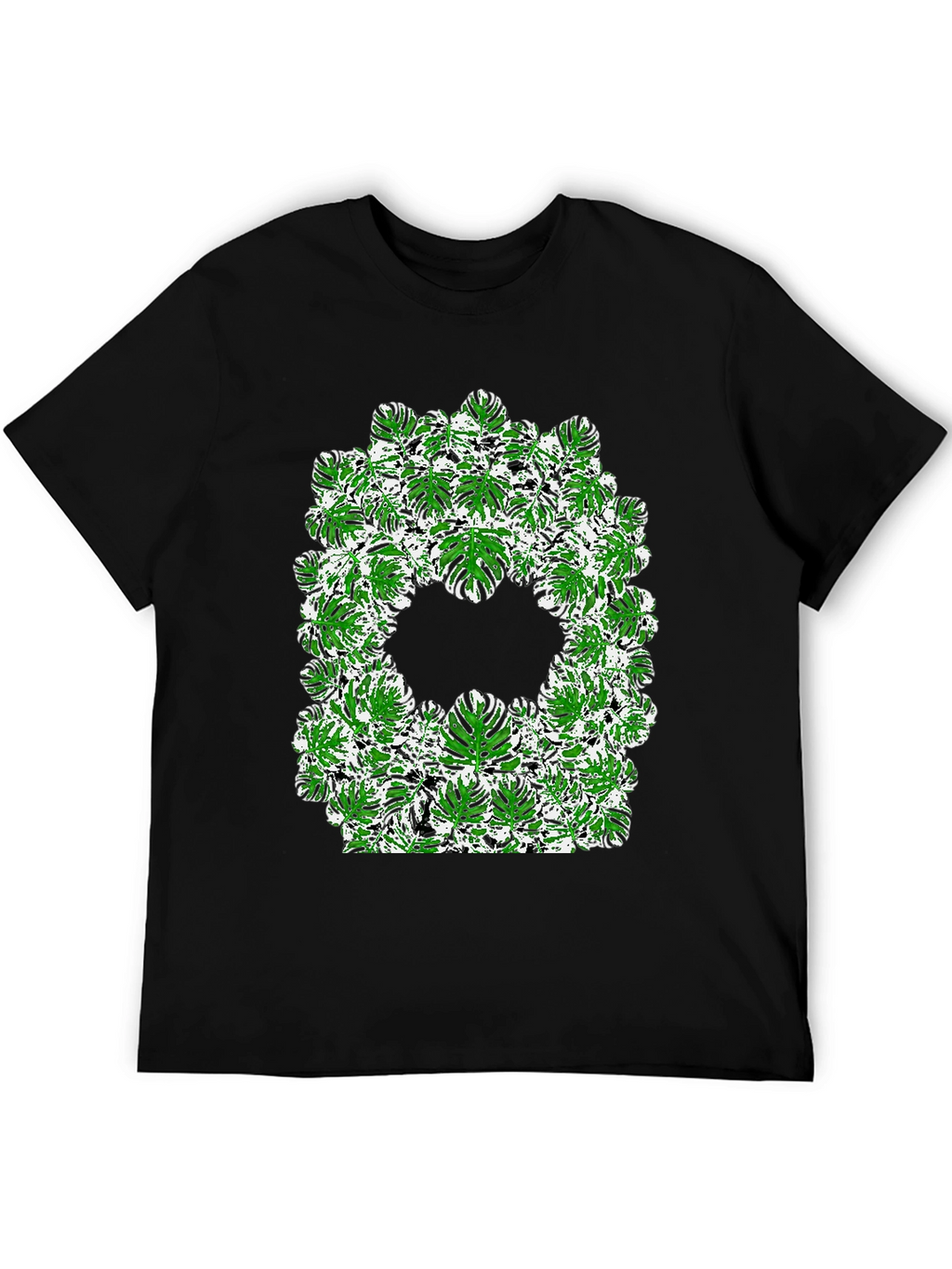 Tropical Leaf Print Tee - Modern Style
