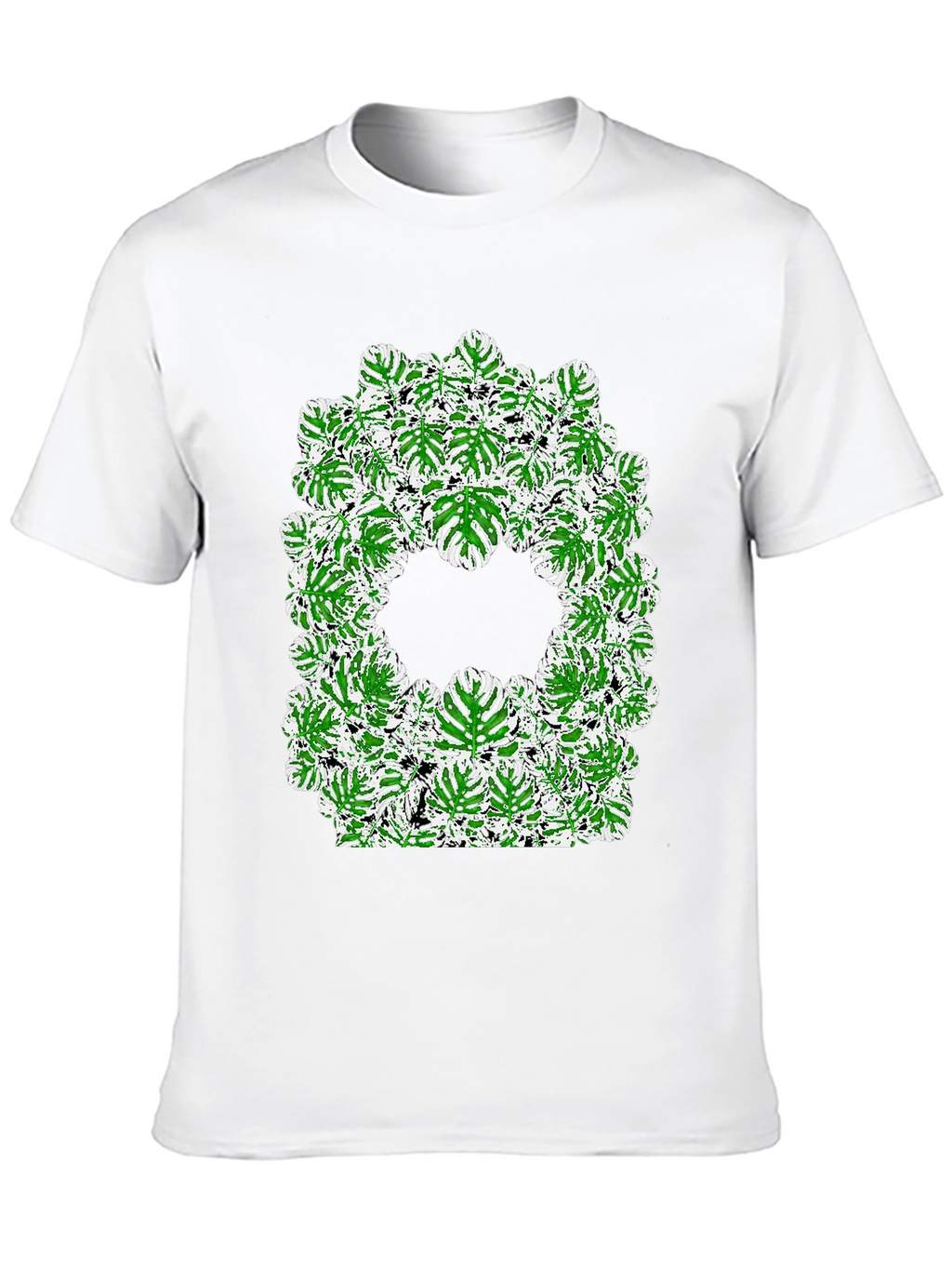 Tropical Leaf Print Tee - Modern Style