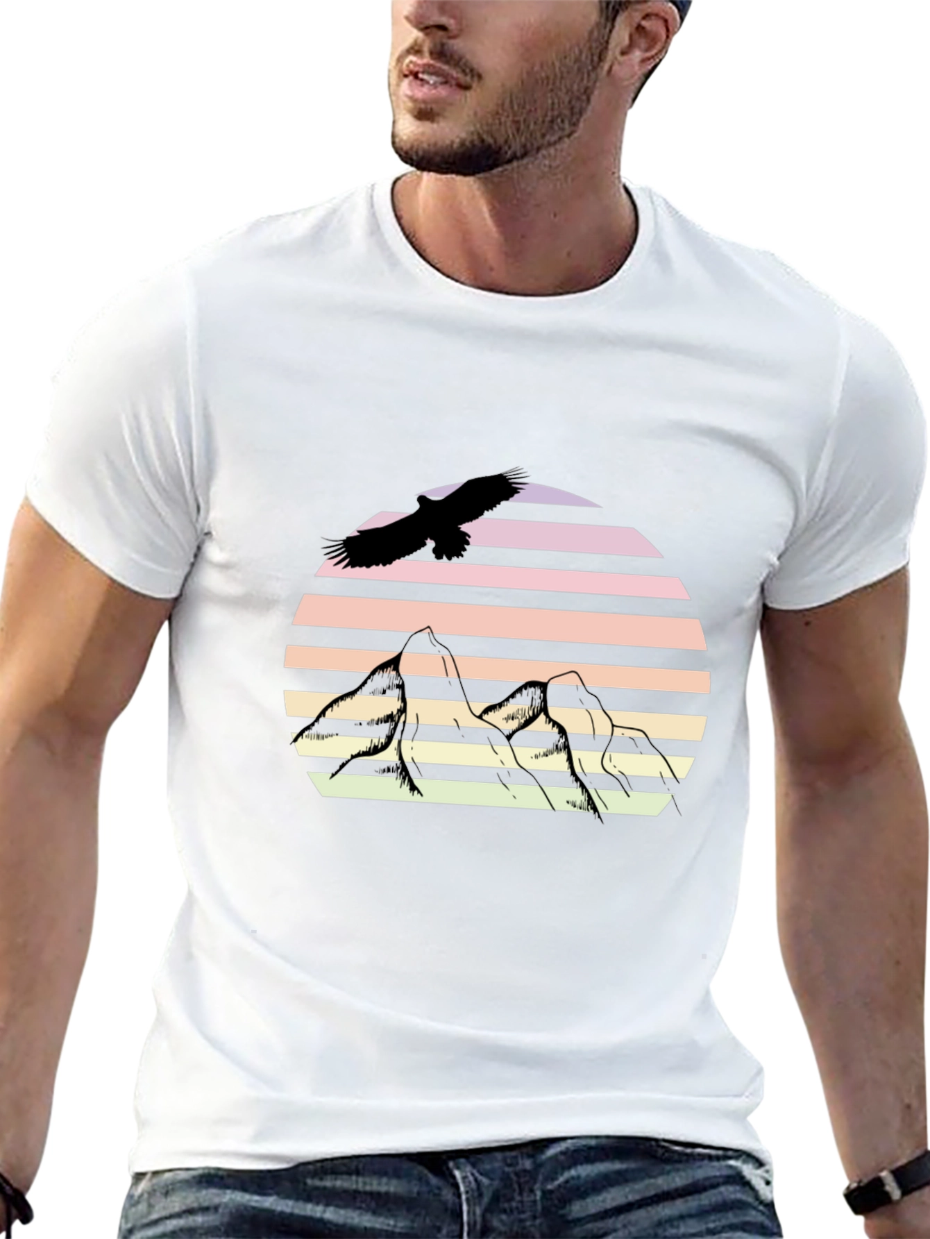 Retro Mountain Eagle T-Shirt