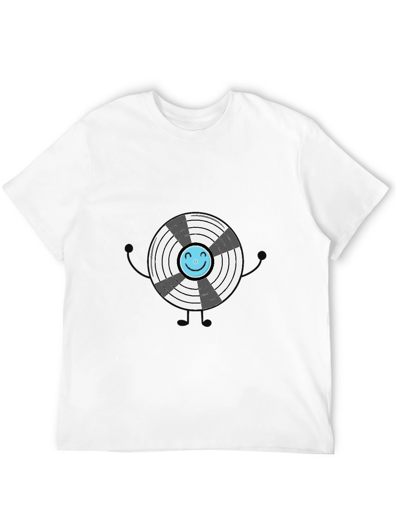Funny Graphic Vinyl Record T-Shirt