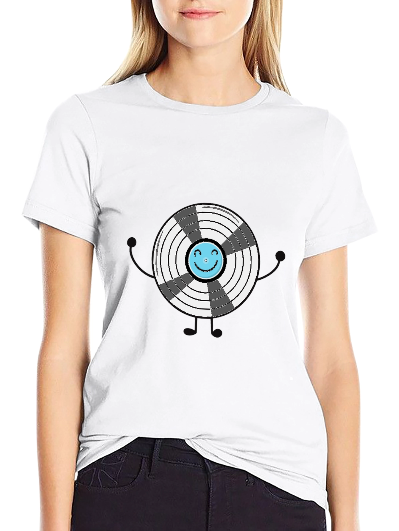 Funny Graphic Vinyl Record T-Shirt