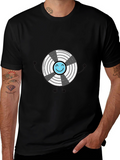 Funny Graphic Vinyl Record T-Shirt