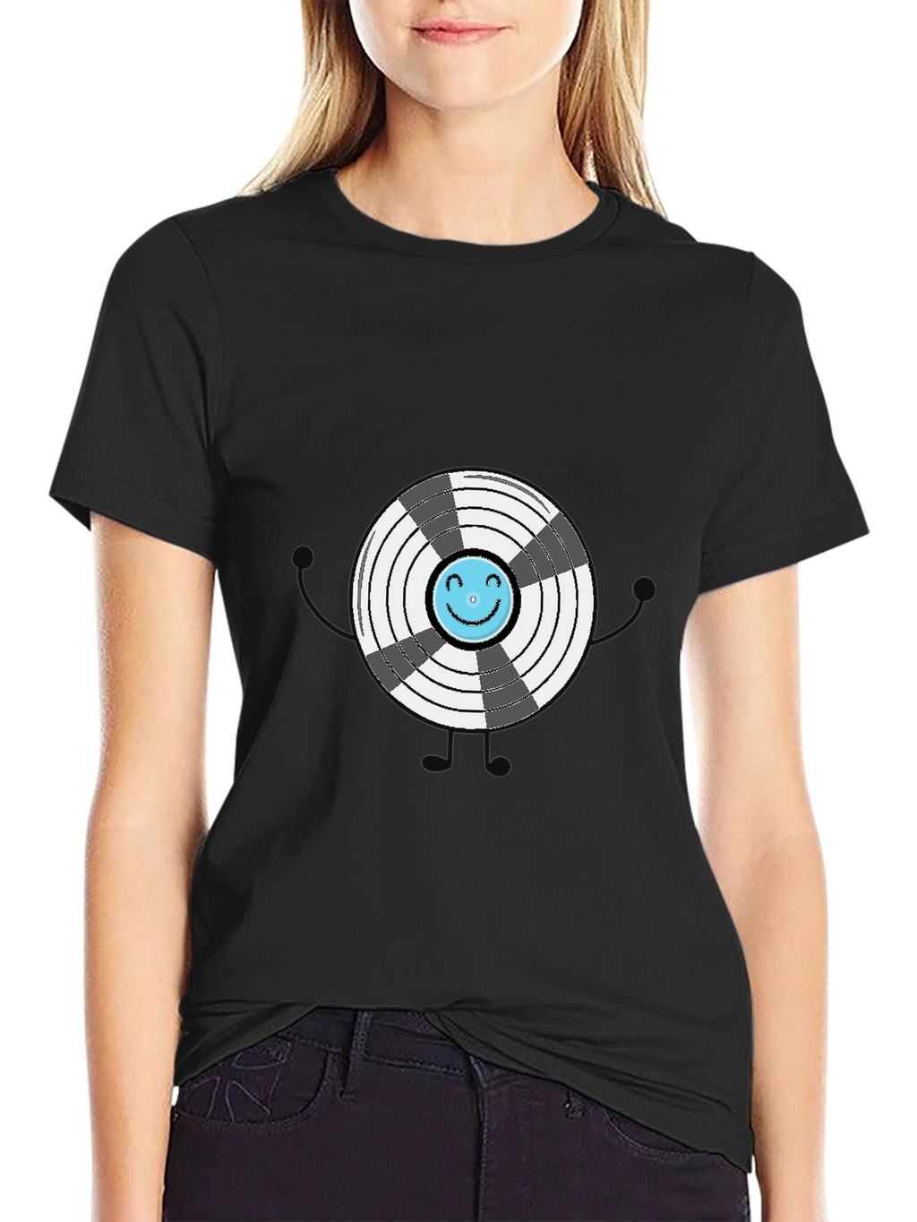 Funny Graphic Vinyl Record T-Shirt
