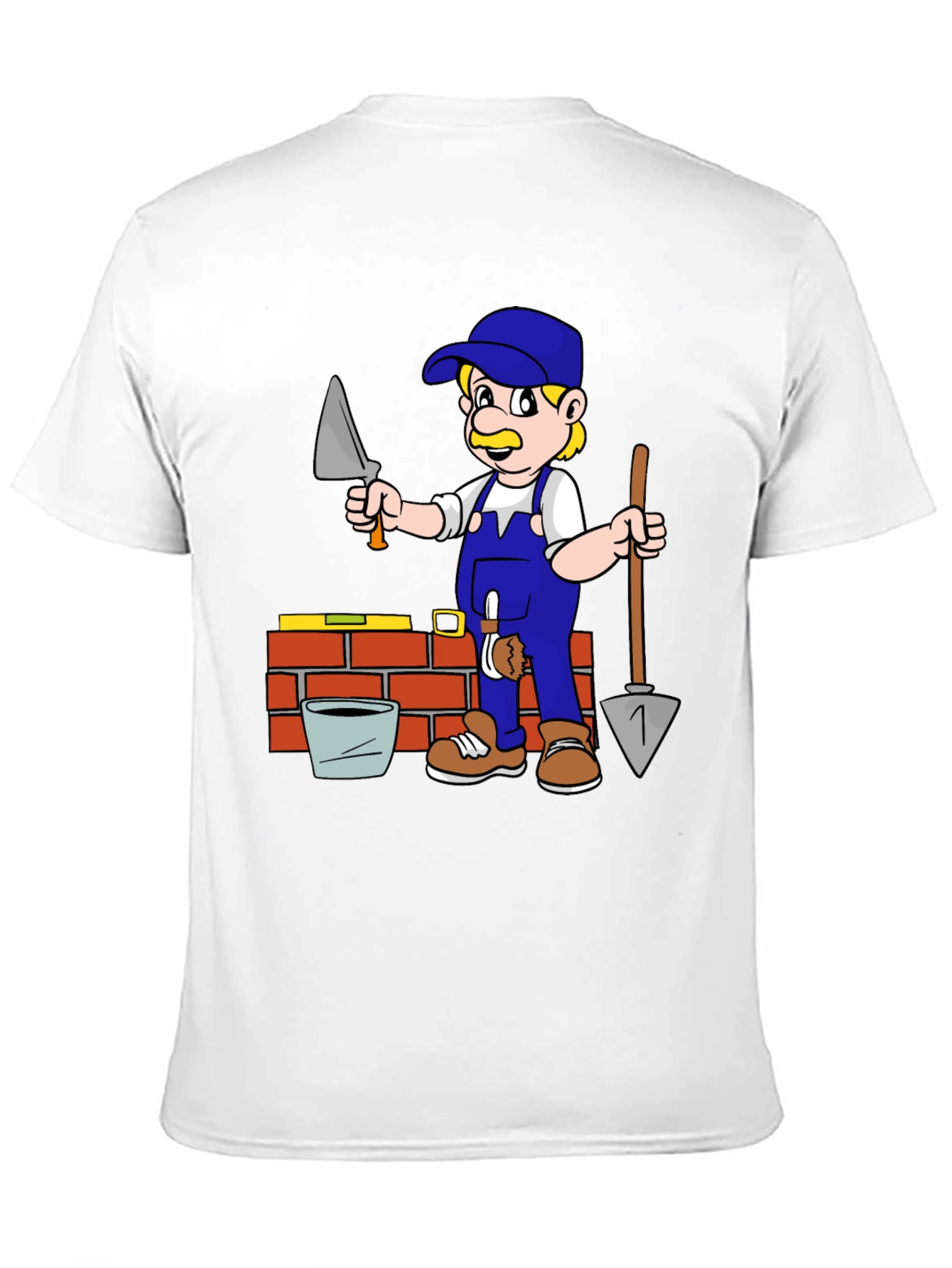 Bricklayer Cartoon Graphic T-Shirt