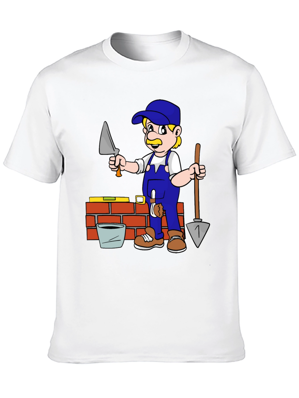 Bricklayer Cartoon Graphic T-Shirt