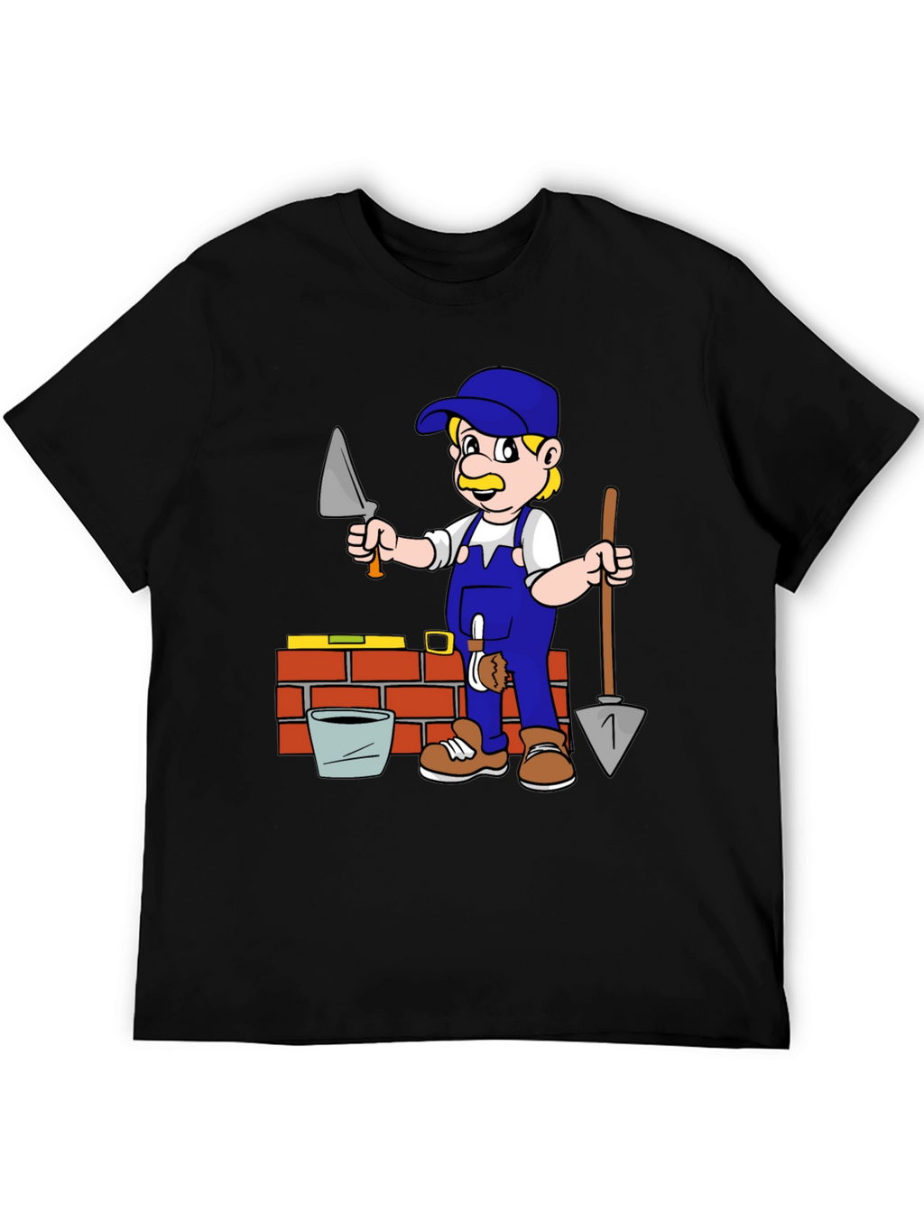 Bricklayer Cartoon Graphic T-Shirt