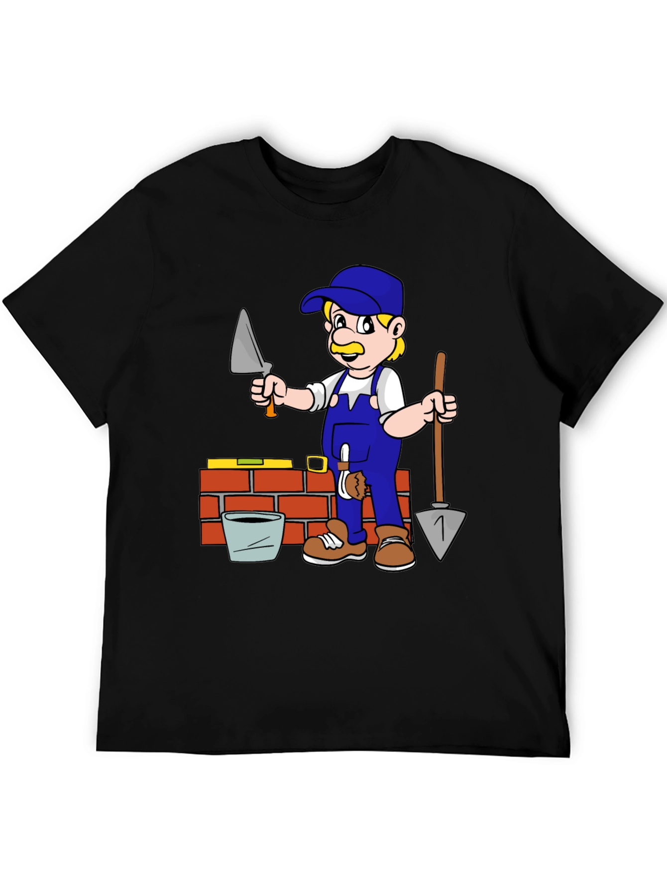Bricklayer Cartoon Graphic T-Shirt