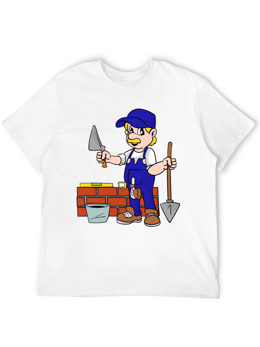 Bricklayer Cartoon Graphic T-Shirt
