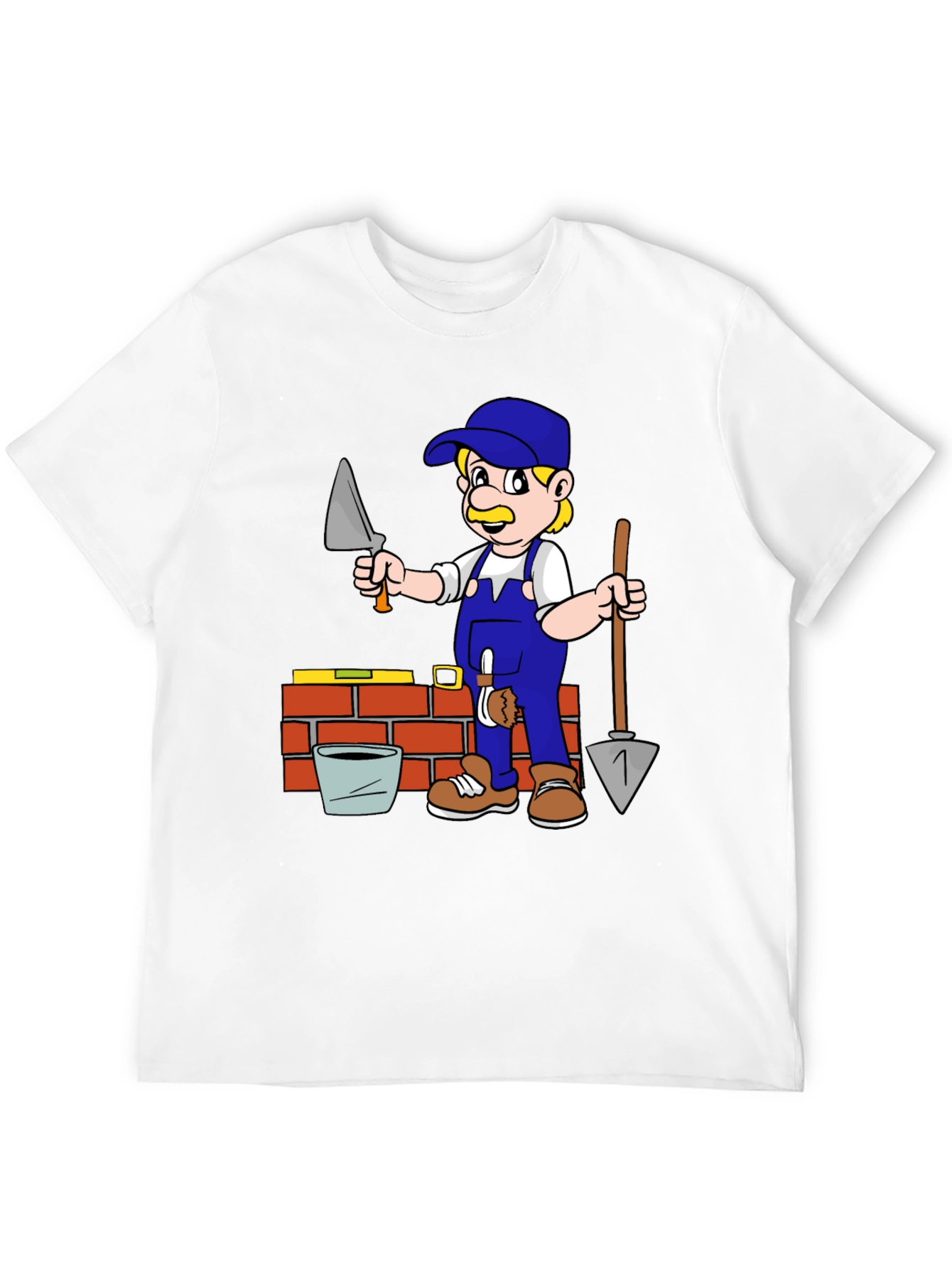 Bricklayer Cartoon Graphic T-Shirt