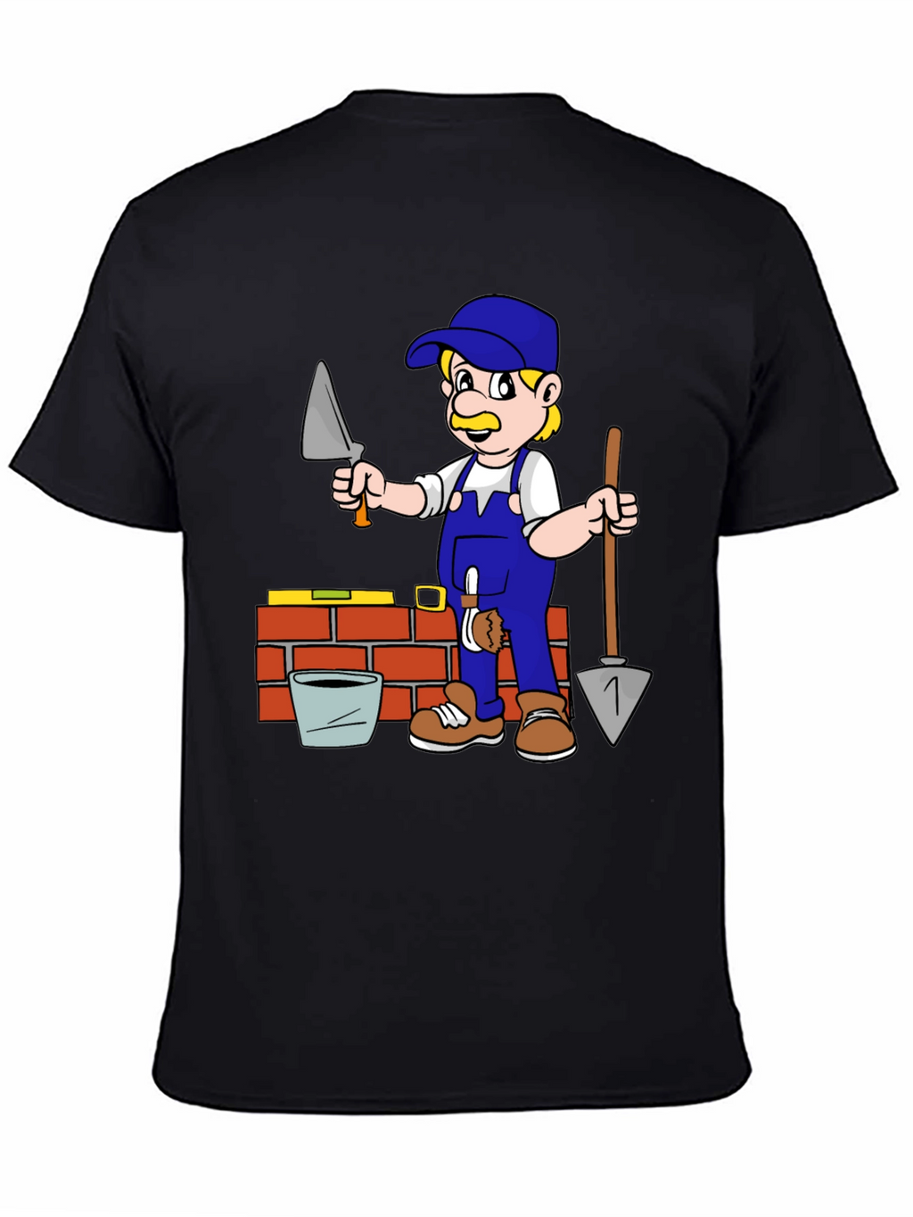 Bricklayer Cartoon Graphic T-Shirt