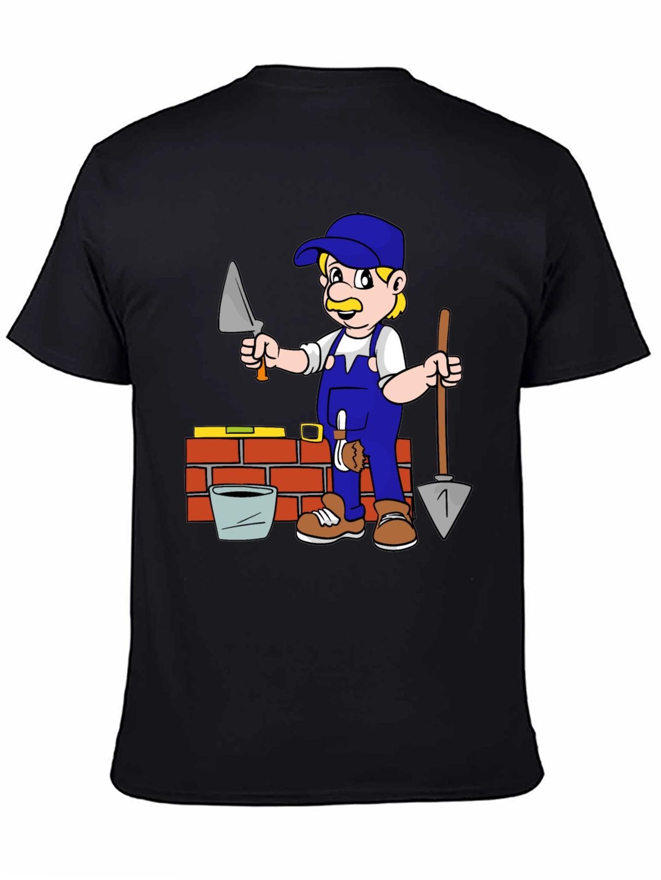 Bricklayer Cartoon Graphic T-Shirt