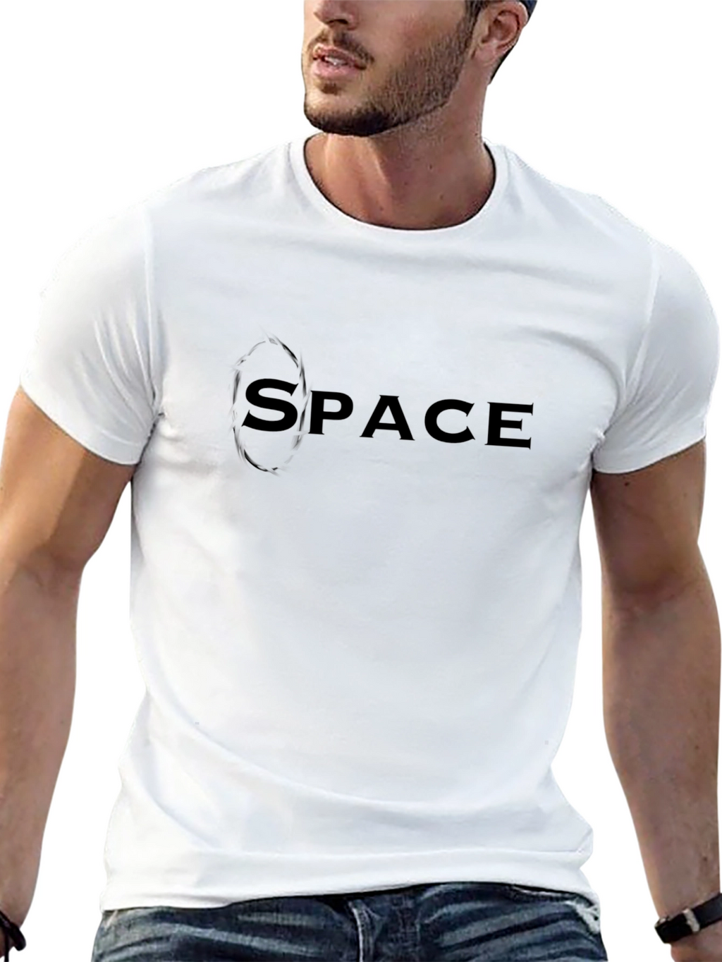 Space Graphic Tee - Modern Minimalist Design