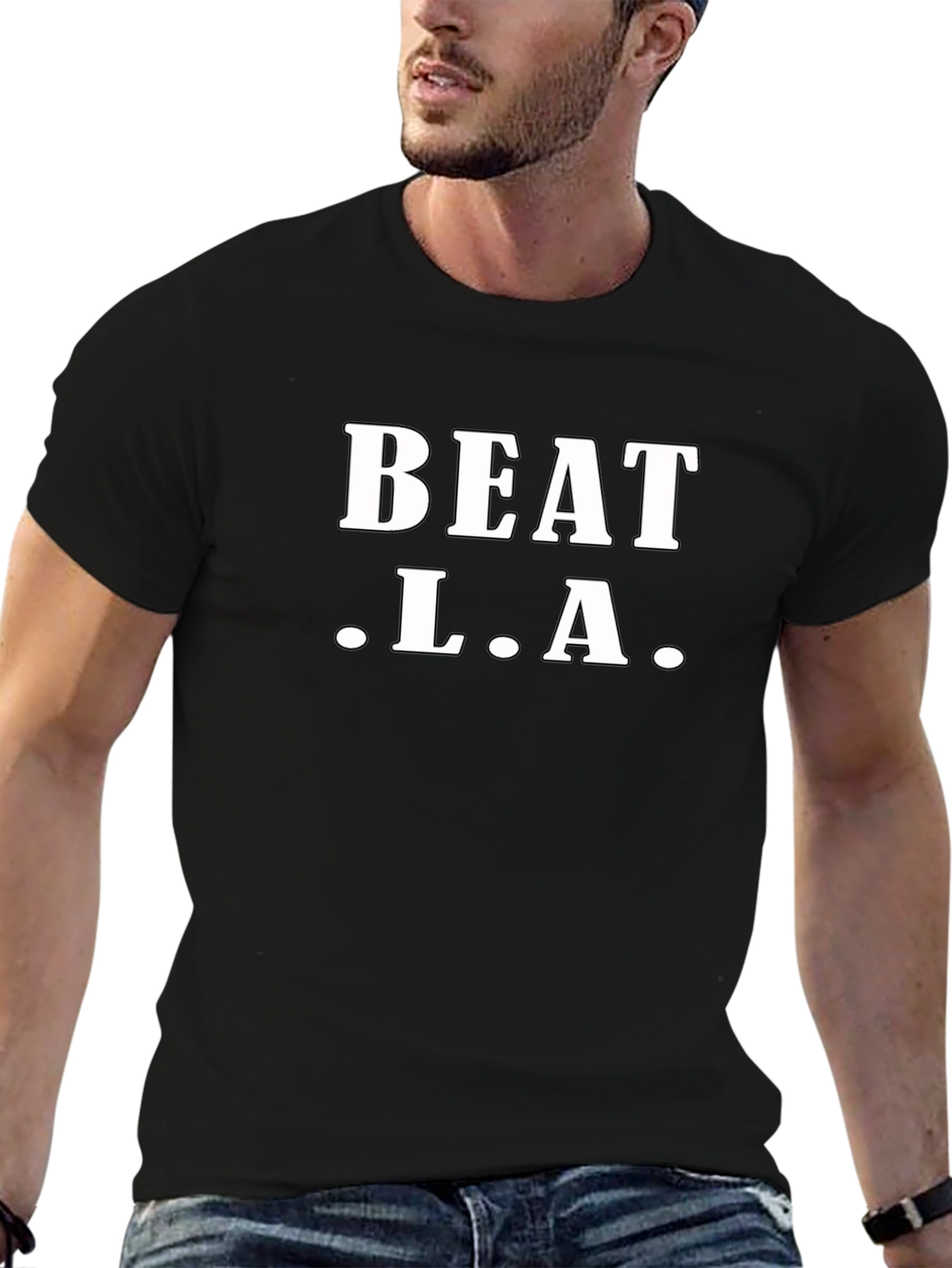 Beat L.A. Graphic Tee - Black Cotton T-Shirt